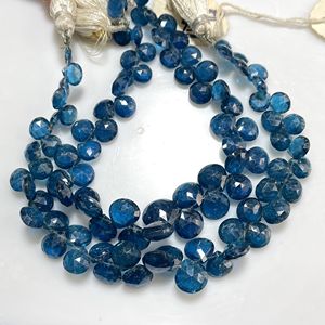 Venta al por mayor de buena calidad neón apatita facetada en forma de corazón cuentas de Briolette cuentas de piedra natural para la fabricación de joyas - Product Image 1