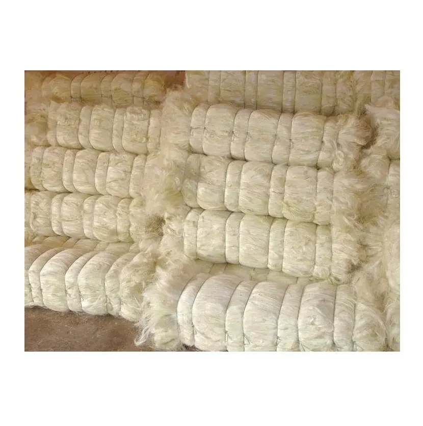 Fibre de sisal blanche 100% naturelle/qualité supérieure/matériau en fibre de sisal brut à vendre au meilleur prix