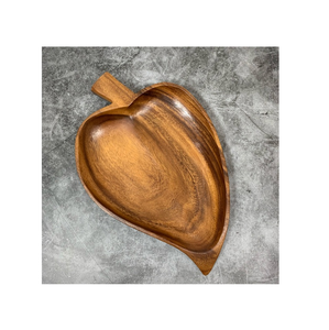 Feuille de bois naturel petit déjeuner dîner Dessert assiette en bois Snack assiette avec poignée pour Offre Spéciale produit échantillon gratuit - Product Image 1