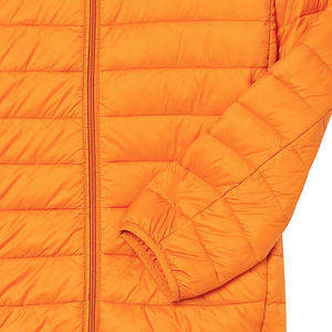 Veste matelassée en duvet de haute qualité pour hommes en matériau personnalisé respirant orange avec logo pour l'hiver - Product Image 6