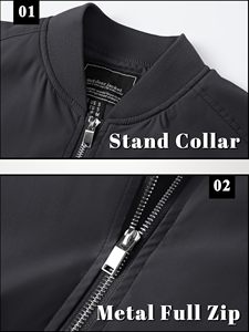 Chaqueta Bomber Clásica para Hombre con Capucha, Cierre Frontal, Impermeable, Secado Rápido, Forro Interior Suave, Uso Diario Informal, Viajes y Aire Libre - Product Image 5