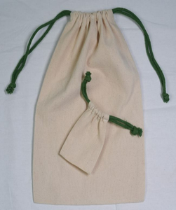 Sac cosmétique à cordon en coton biologique 100% pour femmes, tissu recyclé doux, Logo personnalisable, stockage de voyage - Product Image 5