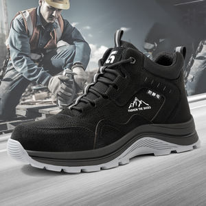 GUYISA Workwear Series Botas DE SEGURIDAD antiestáticas Microfibra Upper High Top <span class=keywords><strong>Safety</strong></span> Sneakers Botas DE SEGURIDAD amarillas y marrones - Product Image 2