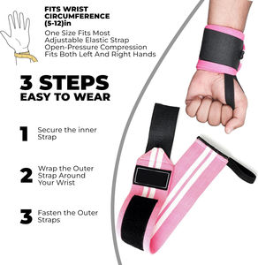 Poignets d'haltérophilie personnalisés professionnels Poignets d'haltérophilie en néoprène de haute qualité - Product Image 2