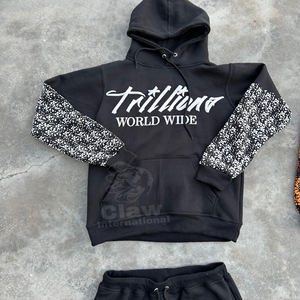 ชุดวอร์มผ้าคอตตอนออร์แกนิกสำหรับผู้ชายชุดวอร์มซักแบบเป็นกรด400 450 500 GSM 100% ฤดูร้อน - Product Image 5