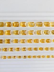 Citrino Natural Amarillo, Corte Esmeralda, Piedras Bien Cortadas y Pulimentadas con Lupa, Calidad Limpia, Certificado IGI - Product Image 4