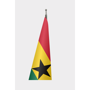 Ghana Indoor Official <b>Flag</b>-Custom Design Digital Printing Aluminum <b>Pole</b> Nylon/Polyester/Vinyl/Silk Material - Product Image 3