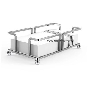 Porte-serviettes en papier de table en métal de qualité supérieure, personnalisé, décoratif, style ferme, pour cuisine, restaurant, argent - Product Image 1