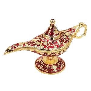 Lámpara de Aladino decorativa de latón de alta calidad con acabado pulido de grabado para decoración del hogar Metal Aladdin Chirag - Product Image 6
