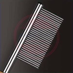 Peine para mascotas \ Peine de aseo para mascotas de acero inoxidable con mango de madera para perros y gatos \ Suministros para mascotas - Product Image 3