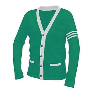 Logos personnalisés meilleure qualité dames décontracté hiver cardigan pulls respirant tricot bouton col en v - Product Image 5