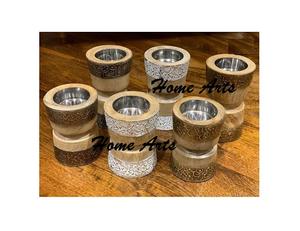 Juego De 6 Quemadores De Madera Bakhoor Oud Diseño Fabuloso Quemador De Incienso De Forma Redonda De Fabricación En Home Arts - Product Image 2