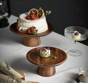 Support à gâteau en bois Excellente qualité Vente la plus vendue Plateau d'affichage Pâtisserie Outil de cuisson Support à gâteau en bois - Product Image 3