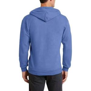 Sudadera con capucha de algodón tejido de talla grande para hombre, estilo jersey con cremallera, cuello con capucha, venta al por mayor - Product Image 6