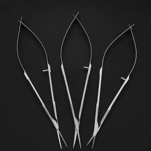 Microtijeras de Vannas oftálmicas aprobadas por la CE, instrumentos oculares de acero inoxidable de 8cm de largo, punta afilada, manual, microscópica recta - Product Image 3