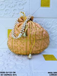 Bolsos de mano de seda bordados de moda premium para novias, bolsos de regalo étnicos tradicionales para damas, con forro de algodón, multifunción - Product Image 4