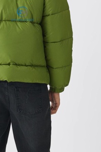 Veste matelassée vert olive pour homme très demandée, légère, à capuche, manteau d'hiver coupe-vent et isolé, vêtements d'extérieur chauds, vestes pour hommes - Product Image 4