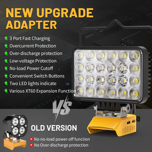 Lampada da Lavoro LED 72W 20V Compatibile con <span class=keywords><strong>Batteria</strong></span> Dewalt 20V 18V, 7200 Lumen - Product Image 5