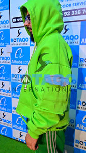 Chándal desgastado para hombre Sudadera con capucha de lana Moda Hip Hop Street-Wear Jogger Set para invierno - Product Image 5