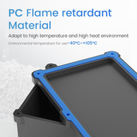 Boîtier de jonction extérieur étanche IP68 en PC ignifuge 70*40*40 mm, étui noir pour interrupteur à bouton, pour instruments électriques