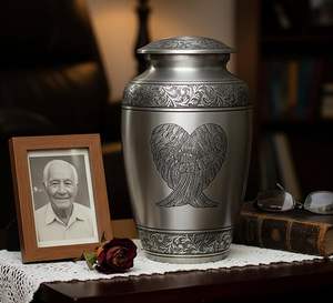Urne funéraire pour adultes entièrement gravée, urne commémorative pour cendres humaines, prix bas, fournitures funéraires, urne décorative pour l'exportation en Inde - Product Image 2