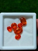 Kaboson Garnet Spessartite Alami Untuk Pembuatan Perhiasan Garnet Oranye Spessartite Garnet cabs