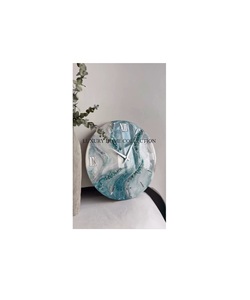 Grandes horloges murales en résine design premium avec rond unique pour une décoration élégante dans les maisons de luxe et les appartements design - Product Image 1