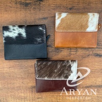2024 baru RFID rambut pada kulit sapi dompet wanita kualitas tinggi kustom kulit asli tempat kartu kredit desainer Mini dompet ritsleting