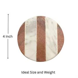 Posavasos de piedra rústica hechos a mano, almohadillas decorativas para mesa con atractivo natural - Product Image 2