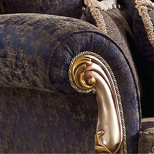 ชุดโซฟาแบบแยกส่วน ดีไซน์โบราณสุดหรู ทำจากไม้เนื้อแข็ง หุ้มด้วยผ้า สำหรับห้องนั่งเล่นในอพาร์ตเมนต์และวิลล่า - Product Image 5