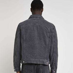 Veste en jean sur mesure OME, grande taille pour homme, vêtement décontracté en toile à séchage rapide pour l'hiver, nouveau design de veste en jean pour homme - Product Image 2
