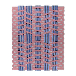 Jaipur Wunderkammer Large Area Hand Tufted Wool <b>Viscose</b> Rug Pink Purple Geometric for Home Living Room Decorations-<b>Top</b>-9061 - Product Image 1