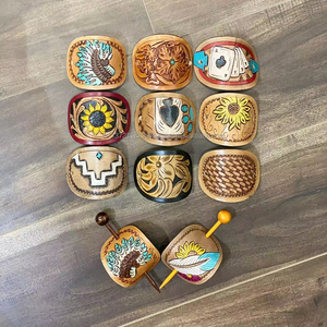 Pasador de cuero de estilo occidental para mujer, pinzas para el pelo, accesorios para el cabello de dama de honor - Product Image 3