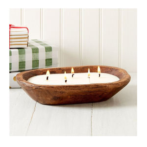Nouvelle arrivée de qualité supérieure bol à bougie en bois de mangue taille personnalisée pour la décoration de table décoration de mariage à la maison - Product Image 3