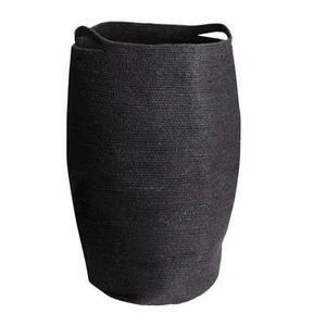 ตะกร้าเก็บของสีดำคุณภาพสูงสำหรับใช้ในชีวิตประจำวันดีไซน์ไม่ซ้ำใครพร้อมผ้าฝ้ายและเชือกสำหรับใช้ในบ้าน - Product Image 2