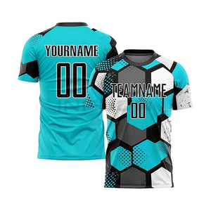 เสื้อฟุตบอล100% ผ้าโพลีเอสเตอร์เสื้อฟุตบอลสโมสรเสื้อทีมเจอร์ซีย์สินค้าคุณภาพดีปรับแต่งโลโก้ได้ - Product Image 1