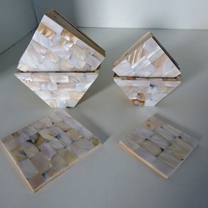 MOP INLAY SQUARE WOODEN Coasters Mat Pad Producto hecho a mano de alta calidad - Product Image 4