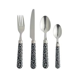 Stainless Steel <b>Set</b> Of 4 Flatware <b>Set</b> Ideal <b>For</b> Kitchen Tabletop Hotel Home Use Silver Color Plated Cutlery <b>Sets</b> Handmade Handle - Product Image 5