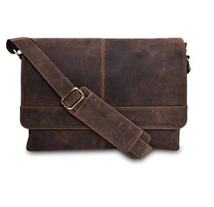 Bolso bandolera de cuero genuino para hombre, diseño elegante, informal, de negocios, con cierre de cremallera, bandolera cruzada - Product Image 3