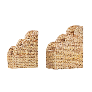 Lot de 2 organisateurs de magazines peu encombrants, porte-revues en jacinthe d'eau, paniers de rangement pour la maison et le bureau du Vietnam - Product Image 2