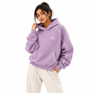 Wholesale Unisex Heavyweight <b>Fleece</b> <b>Oversized</b> <b>Hoodie</b> with Custom 3D Embossed Logo Streetwear Pullover <b>Hoodie</b> for <b>Men</b> - Product Image 1
