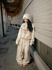 เสื้อสเวตเตอร์มีฮู้ดแบบมีซิปรูด400ผ้าฝ้ายฟอกกรดสำหรับผู้ชายพิมพ์โลโก้เฮฟวี่เวทจำนวนมาก - Product Image 6