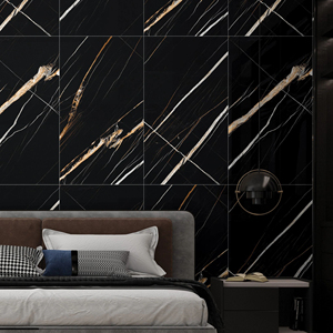 Azulejos de Porcelana Esmaltada Italiana con Acabado Brillante de 600x1200, Color Negro Cobra - Product Image 1