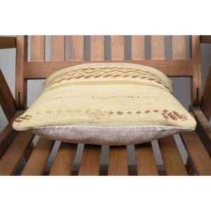 หมอนขนสัตว์ถักสีเบจ14x14หรูหราทอลายวินเทจและนุ่มออกแบบเรียบง่ายพกพาได้สำหรับเครื่องนอนสำหรับคริสต์มาส - Product Image 5