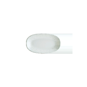 Plato de Porcelana Moderno con Rayas Bonna Iris, 29x17 cm, Diseño Ovalado en Forma de Barco para Presentación y Servicio - Product Image 1