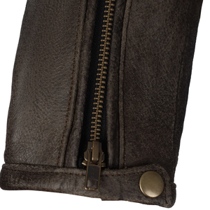 CE-Certified Vintage Retro Brown Genuine Buffalo Leather Racing Motorbike Jacket Windproof Winter <b>Protector</b> for Men's Motorcycle - Product Image 4