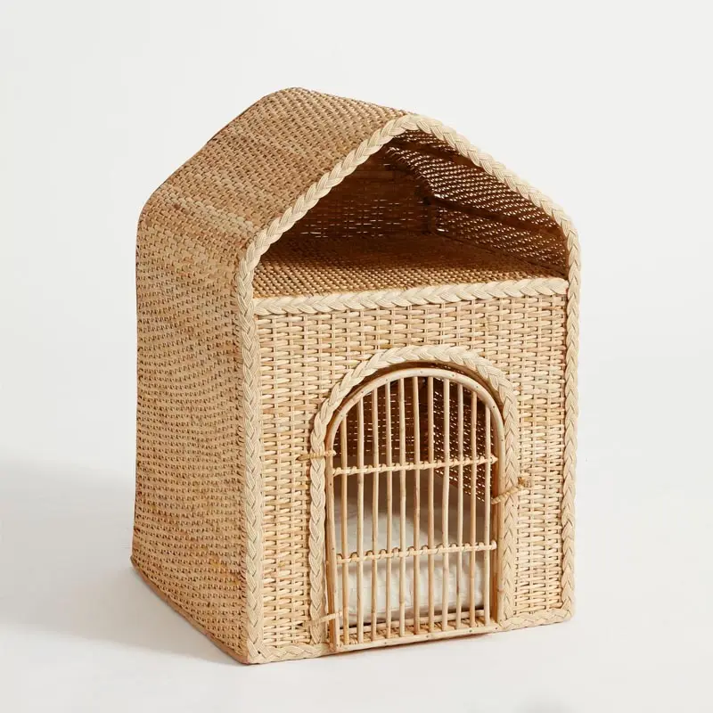 Uniek Ontwerp Huisdier Huis Schattig Huis Voor Kat/Hond Handwerk Natuurlijk Materiaal Groothandel