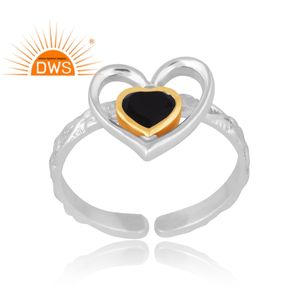 แหวนพลอยโอนิกซ์สีดำธรรมชาติเงินสเตอร์ลิงเครื่องประดับออกแบบตามต้องการสำหรับผู้หญิงของขวัญสำหรับผู้หญิงสำหรับเธอ - Product Image 1