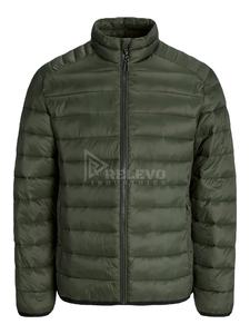 Blouson matelassé imperméable et coupe-vent à capuche pour homme, en duvet de canard, style streetwear, universitaire et moto, personnalisable, vente en gros - Product Image 1
