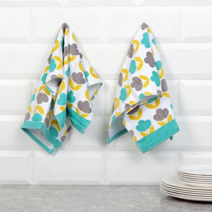 Serviette de cuisine en coton éponge 100% réutilisable pour le séchage et le polissage Séchage rapide Absorbante Motif damassé Couleurs personnalisables - Product Image 4